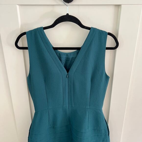 Madewell Midnight Spruce Teal Green Fit and Flare Sleeveless Dress Size 4 - Picture 6 of 8